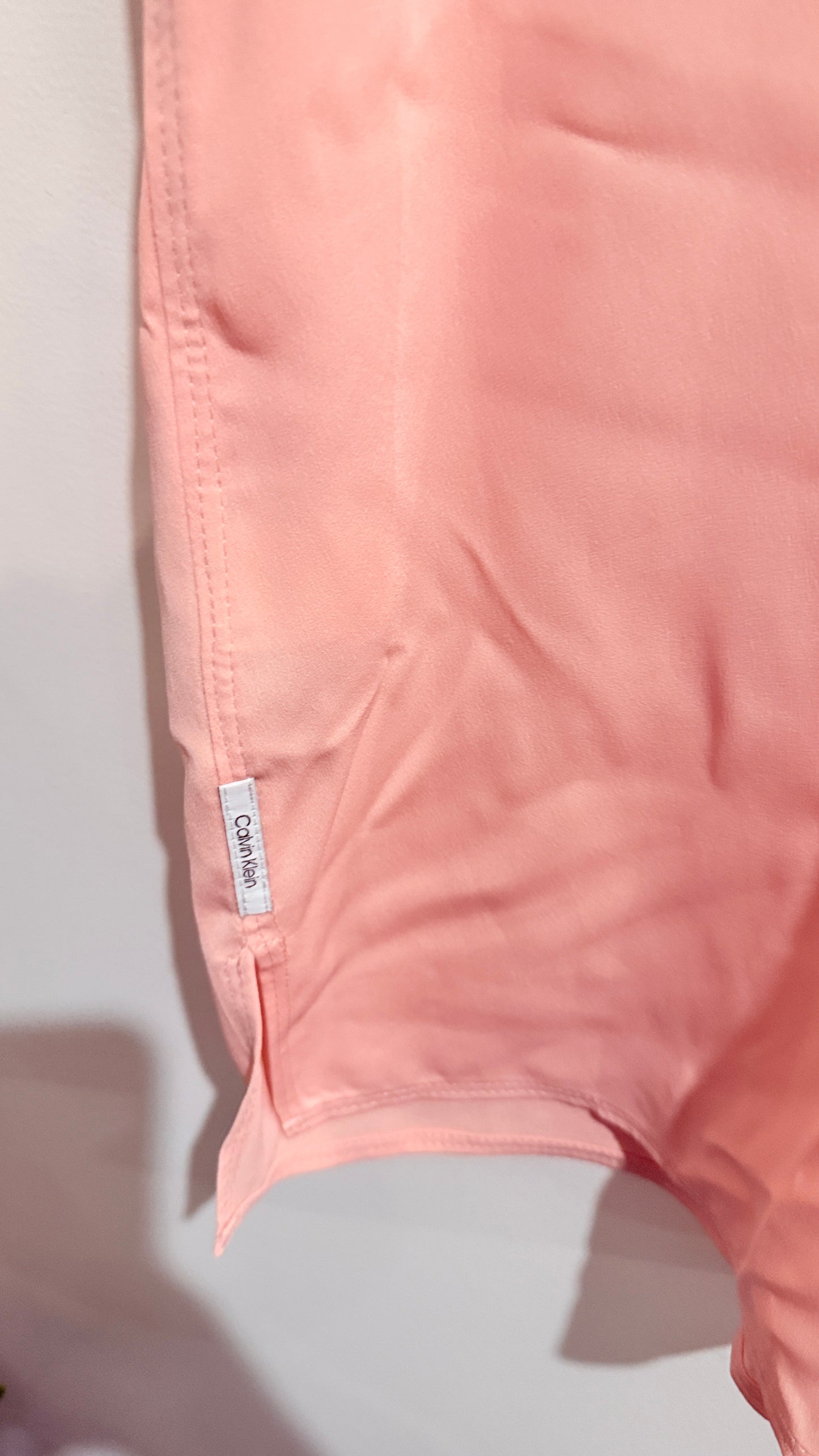 Calvin Klein Peach Cap Sleeve Top Size 36 - 50cm u/arm