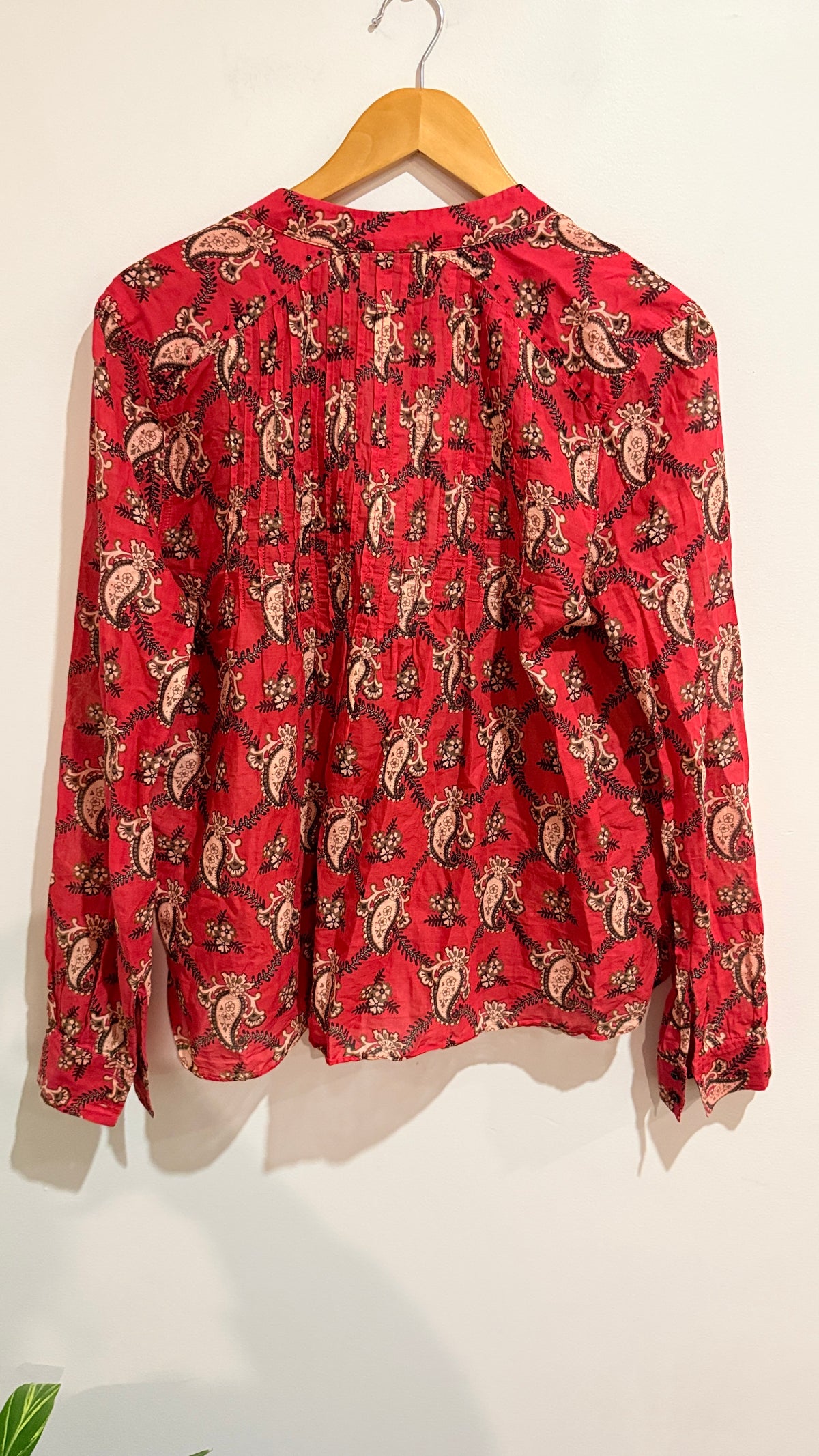 Country Road Paisley Print Cotton Blouse Size S
