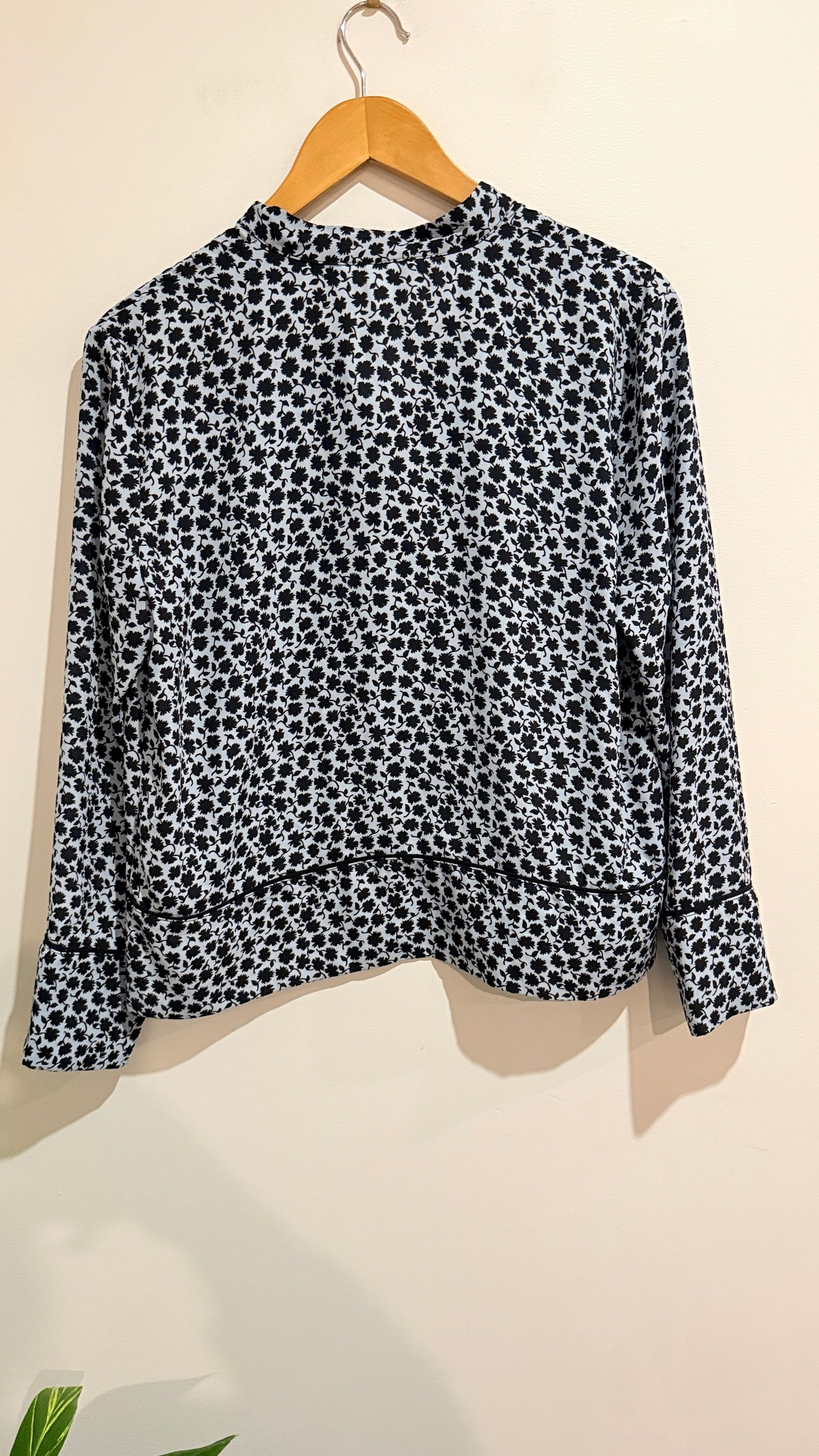 H&M Floral Print Long Sleeve Blouse Size 8