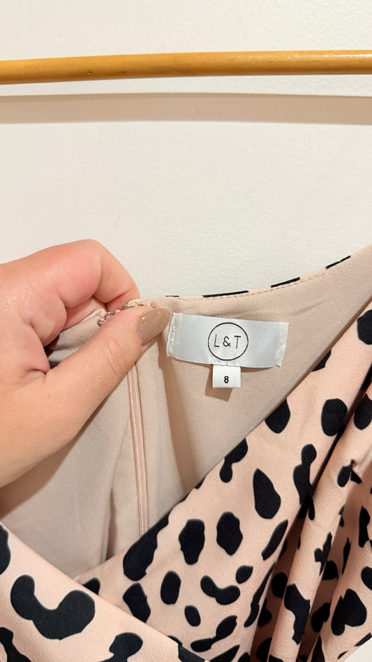 Luck & Trouble Leopard Print Slip Dress Size 8