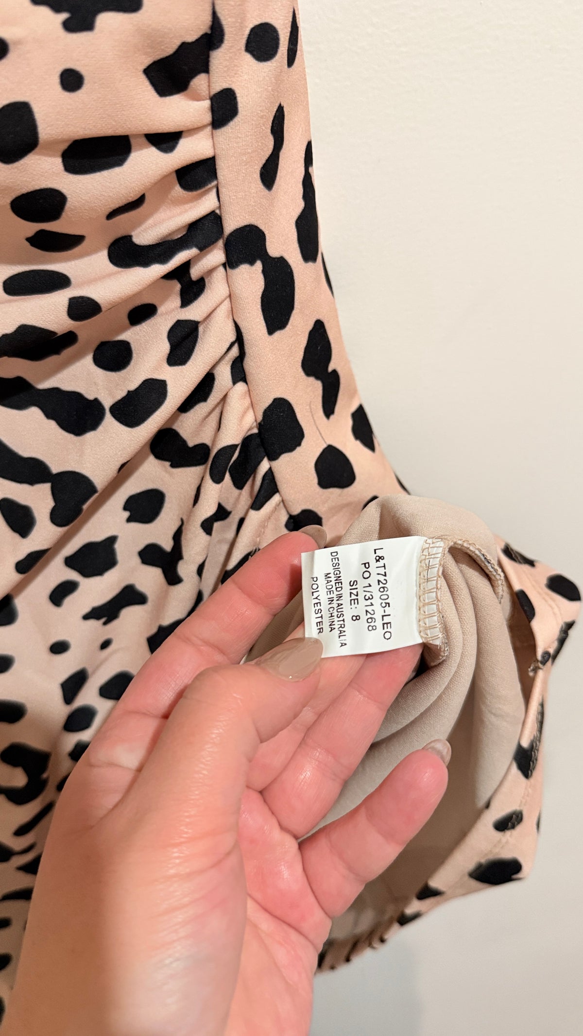 Luck & Trouble Leopard Print Slip Dress Size 8