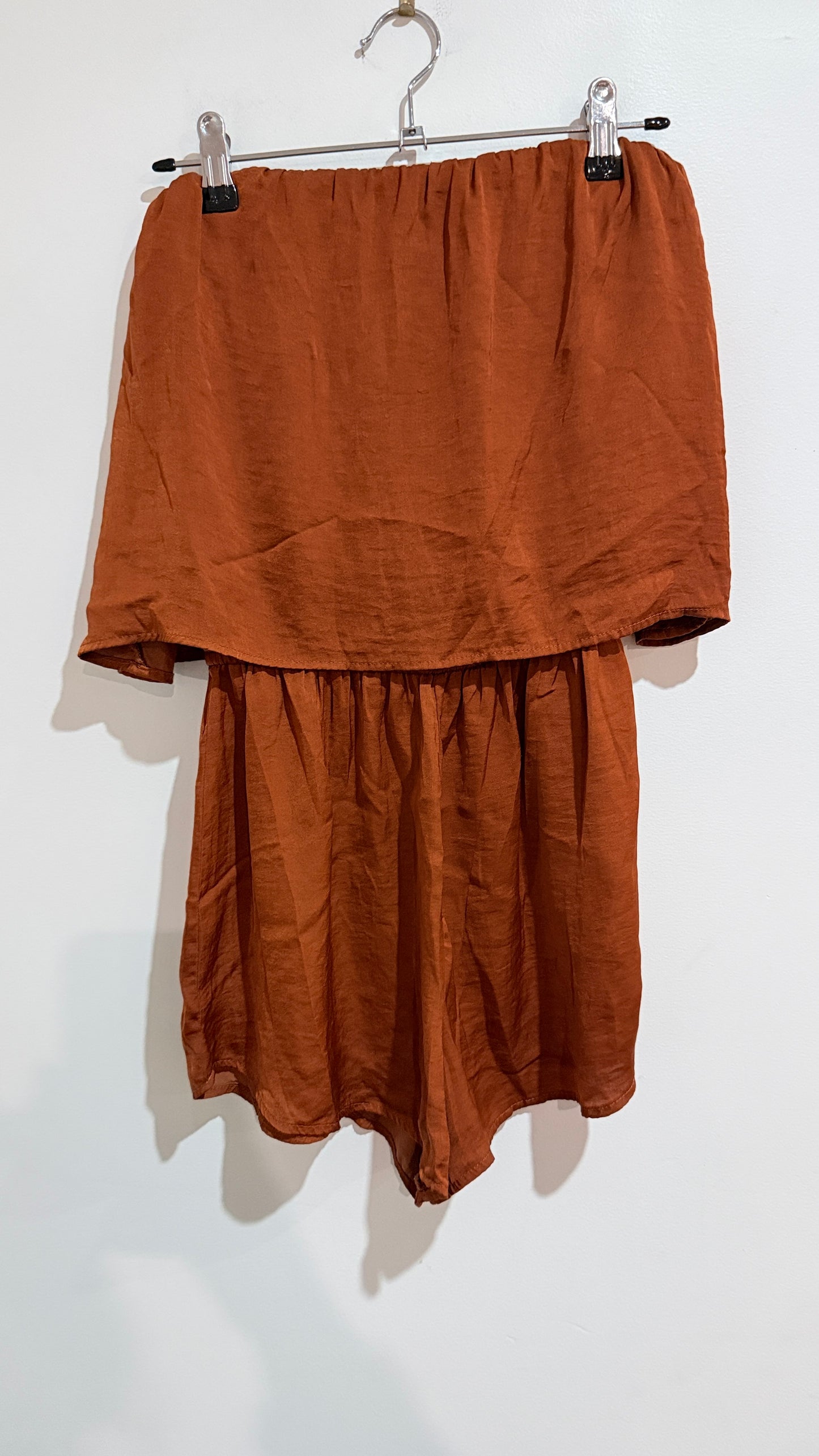 Glassons Rust Bandeau Playsuit Size 8