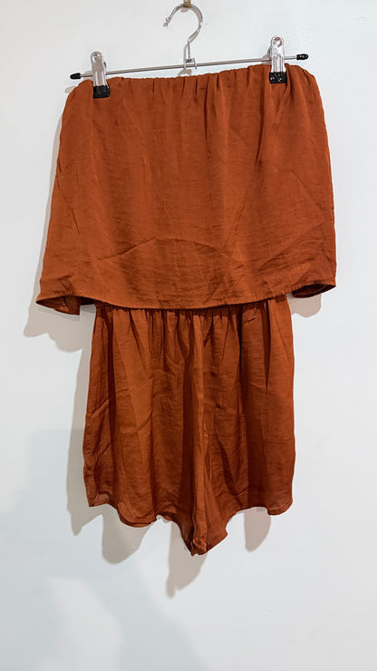 Glassons Rust Bandeau Playsuit Size 8
