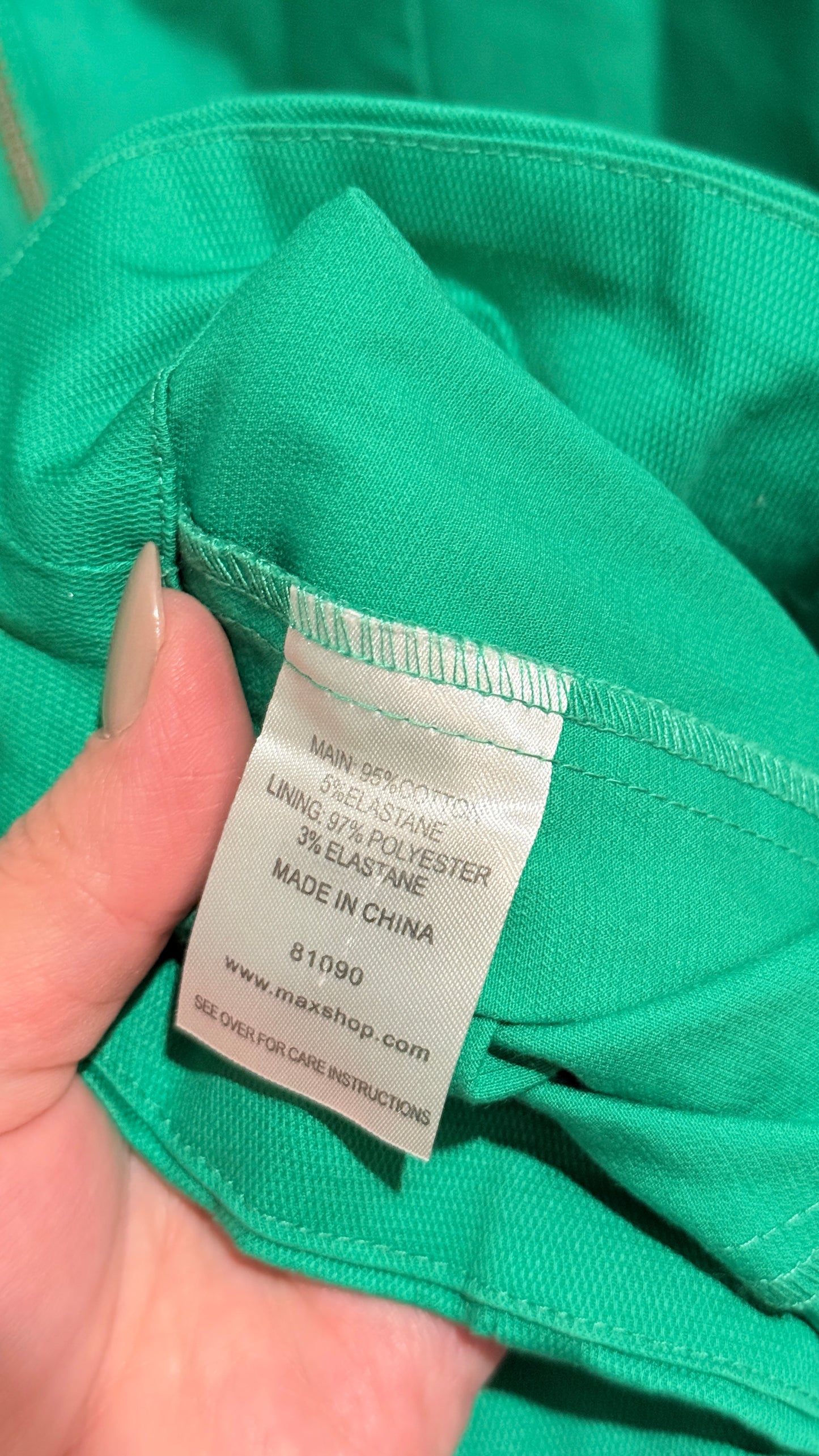 Max Green Sleeveless Fit & Flare Dress Size 8