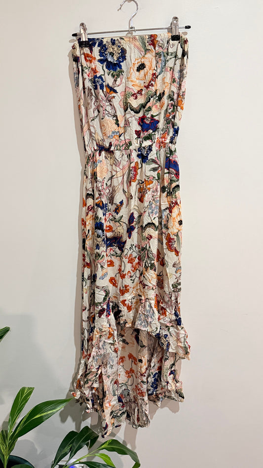 Bunga Bunga Floral Print Shirred Maxi Dress - XS / S
