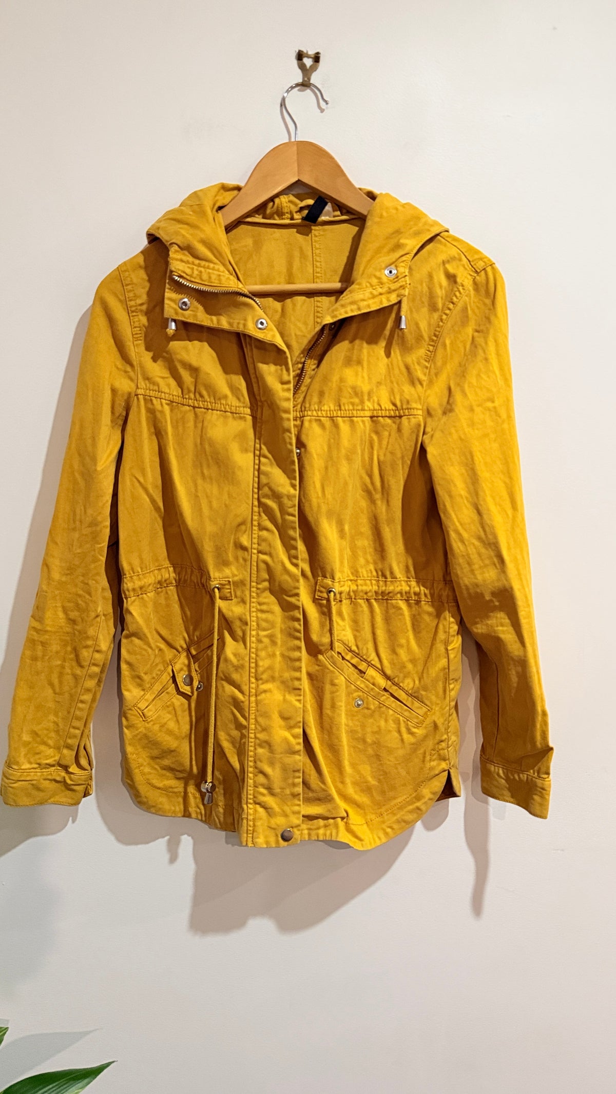 H&M Divided Mustard Hooded Jacket Size XS