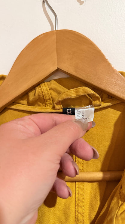 H&M Divided Mustard Hooded Jacket Size XS