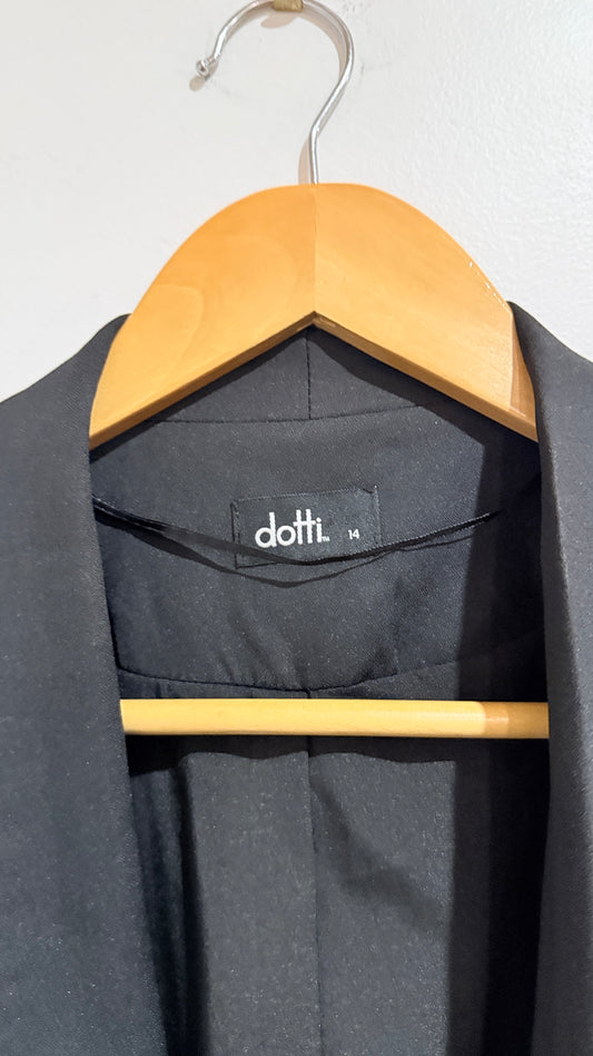 Dotti Black Relaxed Blazer Size 14