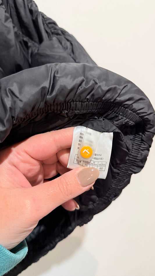Black Size L Duck Down Puffer Vest