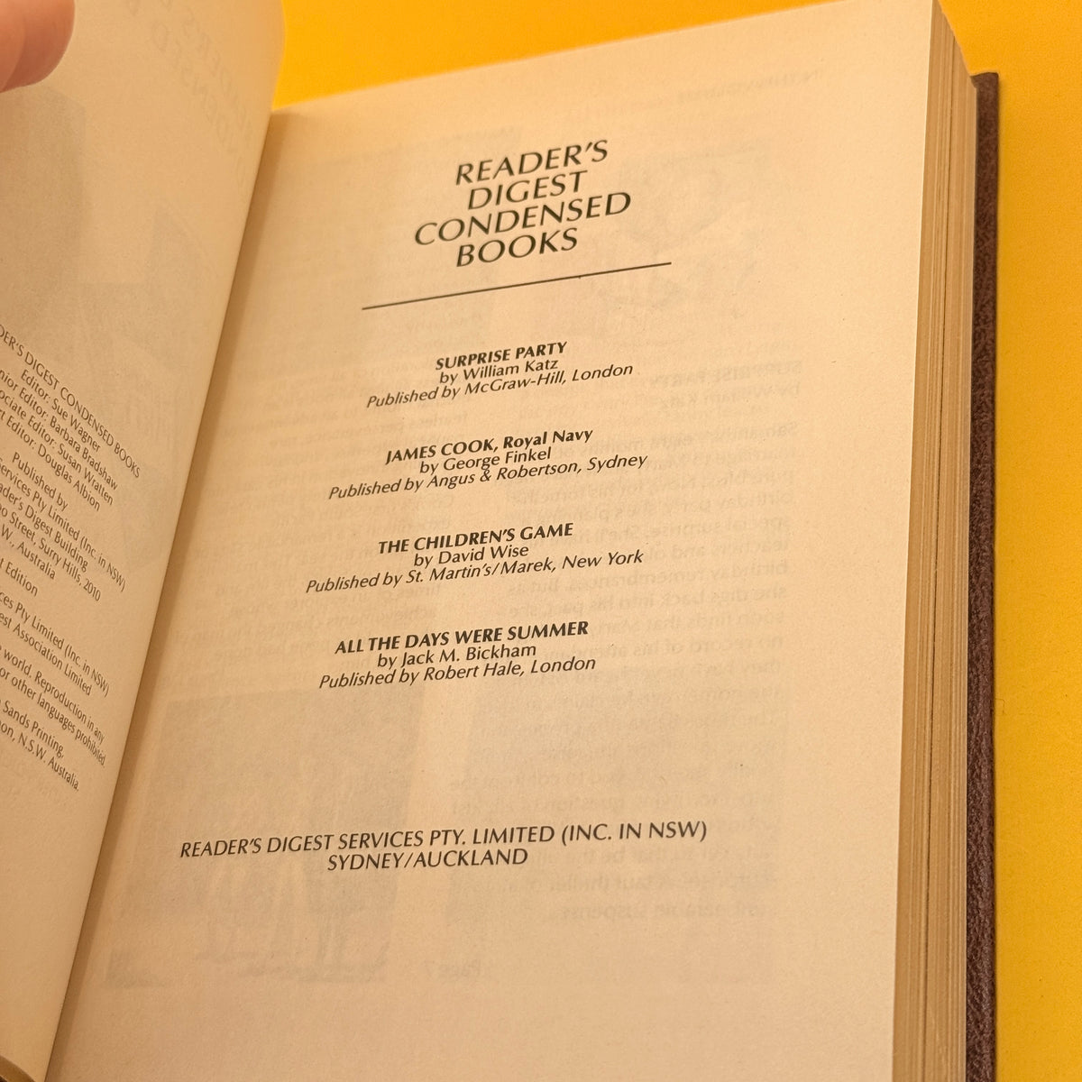 Reader’s Digest Condensed Books Collection by Various Authors