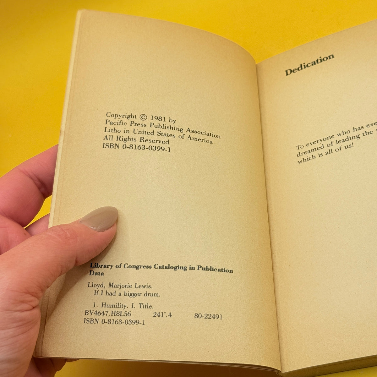If I Had a Bigger Drum by Marjorie Lewis Lloyd (1981)