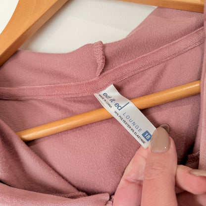 ed.it.ed Lounge Pink Velour Zip Hoodie Size 18