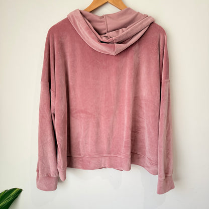 ed.it.ed Lounge Pink Velour Zip Hoodie Size 18