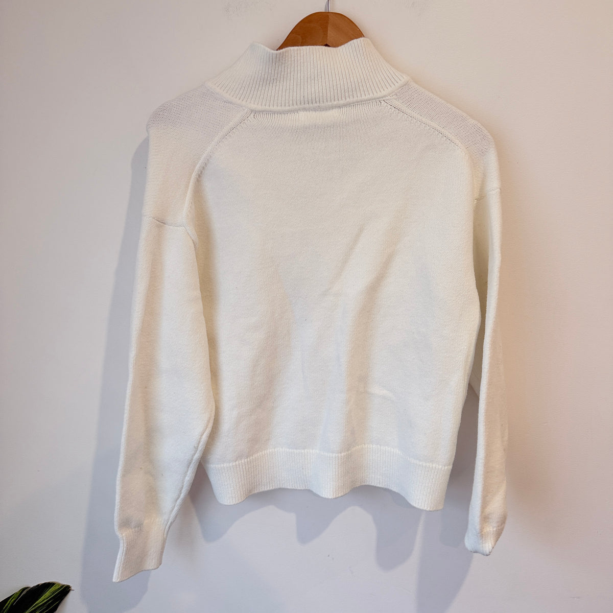 Glassons Cream Waffle Knit Cowl Neck Jumper Size S