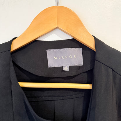 Mirrou Black Drawstring Zip Jacket Size 14