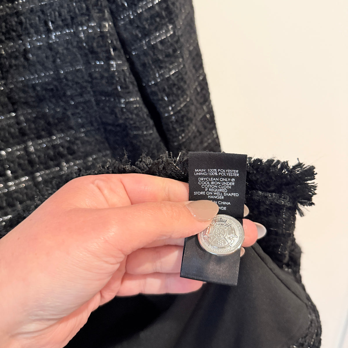 Decjuba Black Tweed Boucle Jacket Size 10