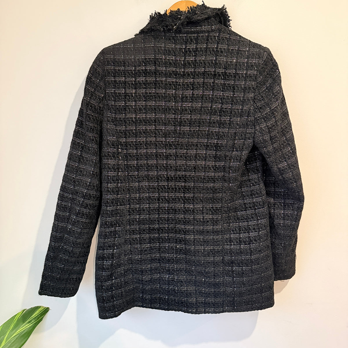Decjuba Black Tweed Boucle Jacket Size 10