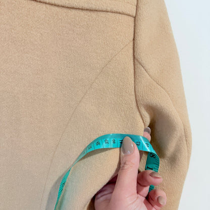 Erfrni Camel Wool Blend Collared Coat Size M