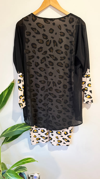 Charlo Animal Print Long Sleeve Top Size 10
