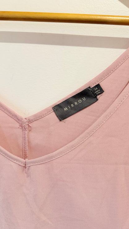 Mirrou Dusty Pink V-Neck Cami Size 14