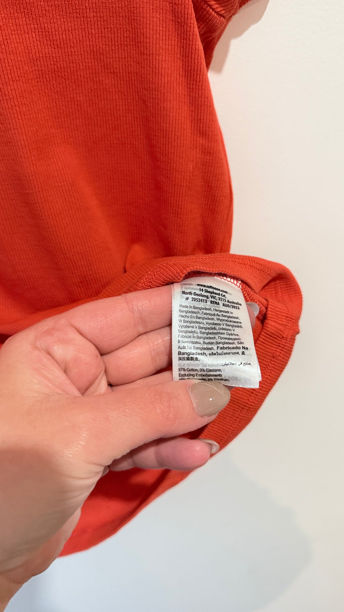 Cotton On Ribbed Tee Size XL