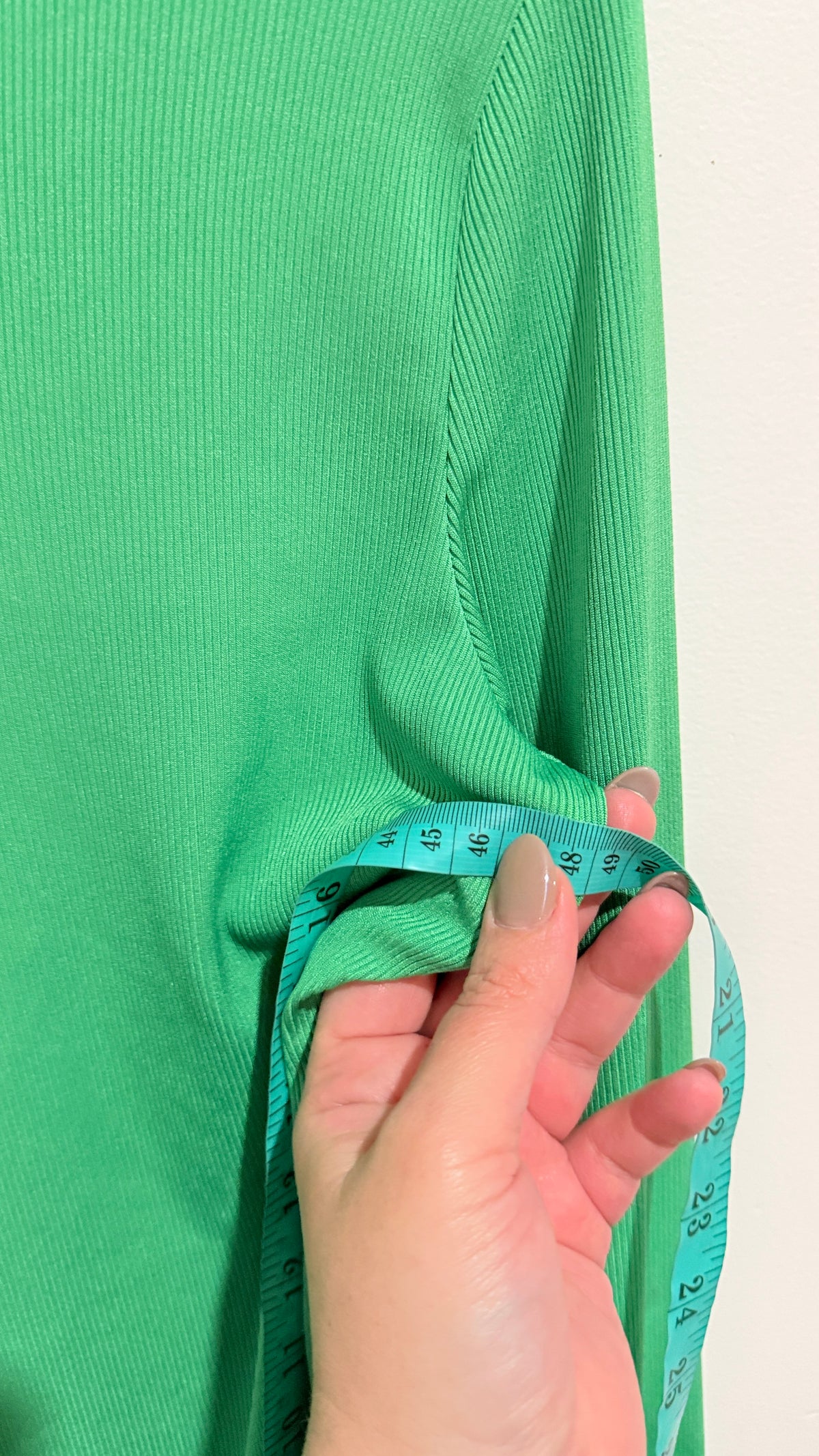 Green Ribbed Long Sleeve Henley Top Size XL