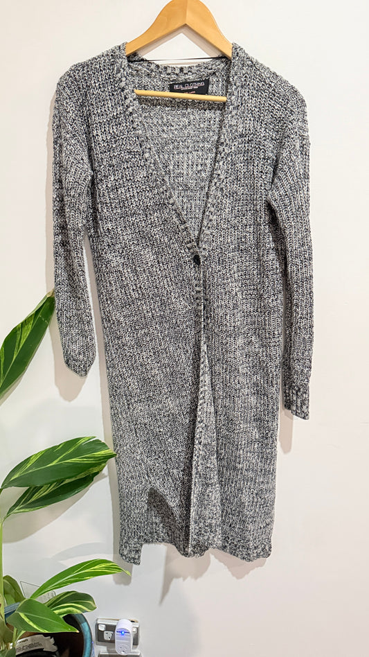 Real Clothing Grey Marl Longline Knit Cardigan Size L
