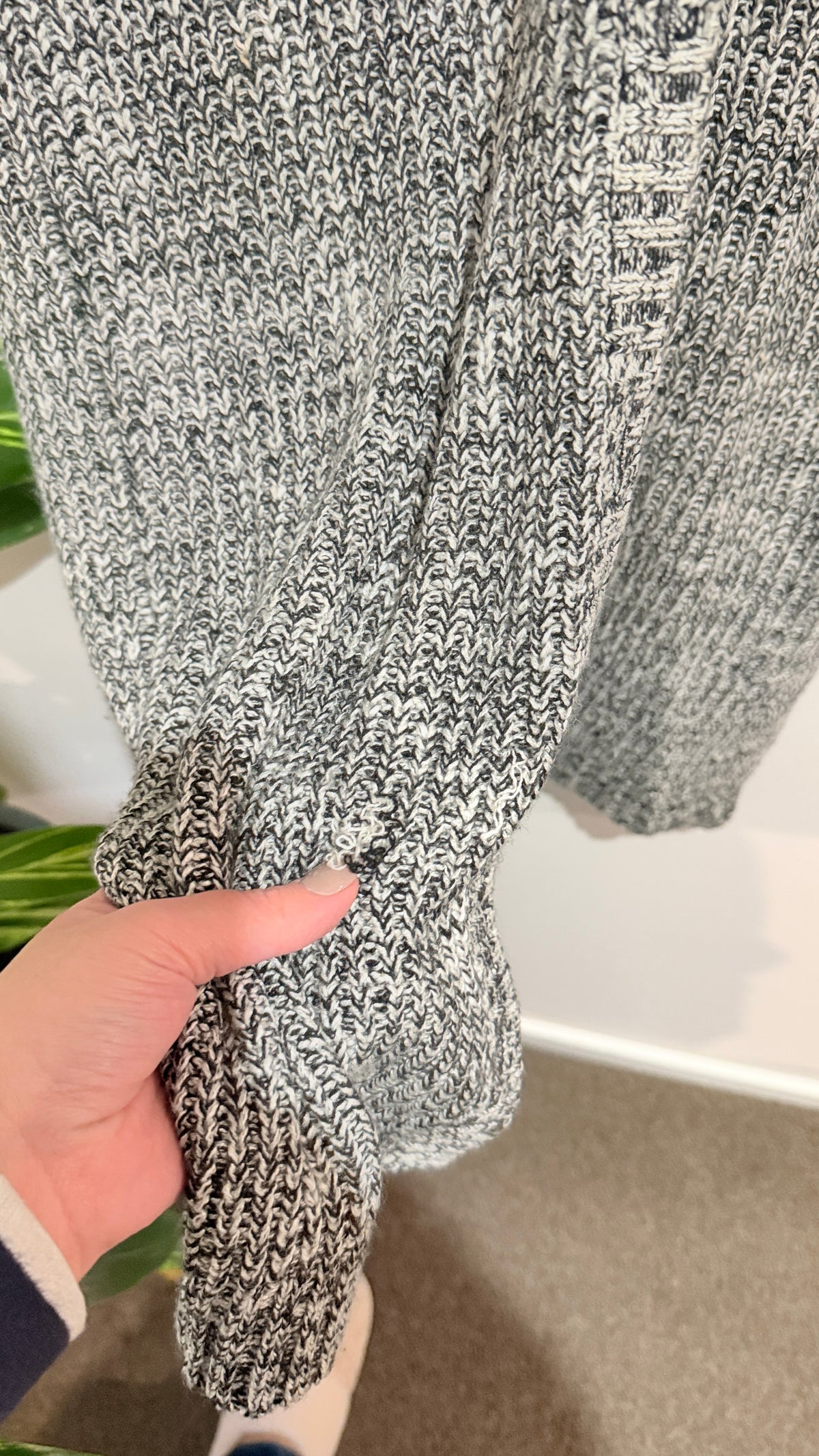 Real Clothing Grey Marl Longline Knit Cardigan Size L