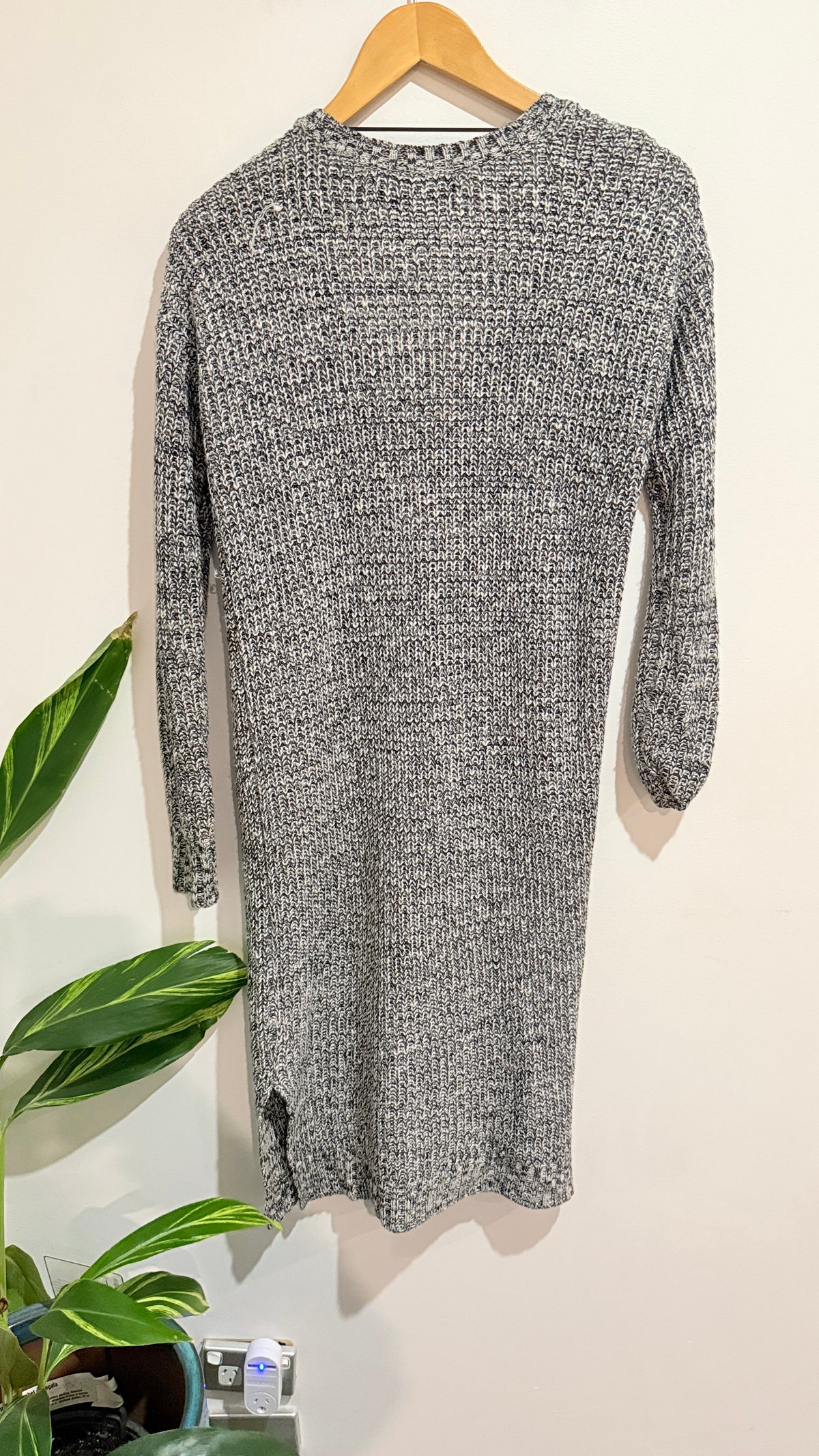 Real Clothing Grey Marl Longline Knit Cardigan Size L