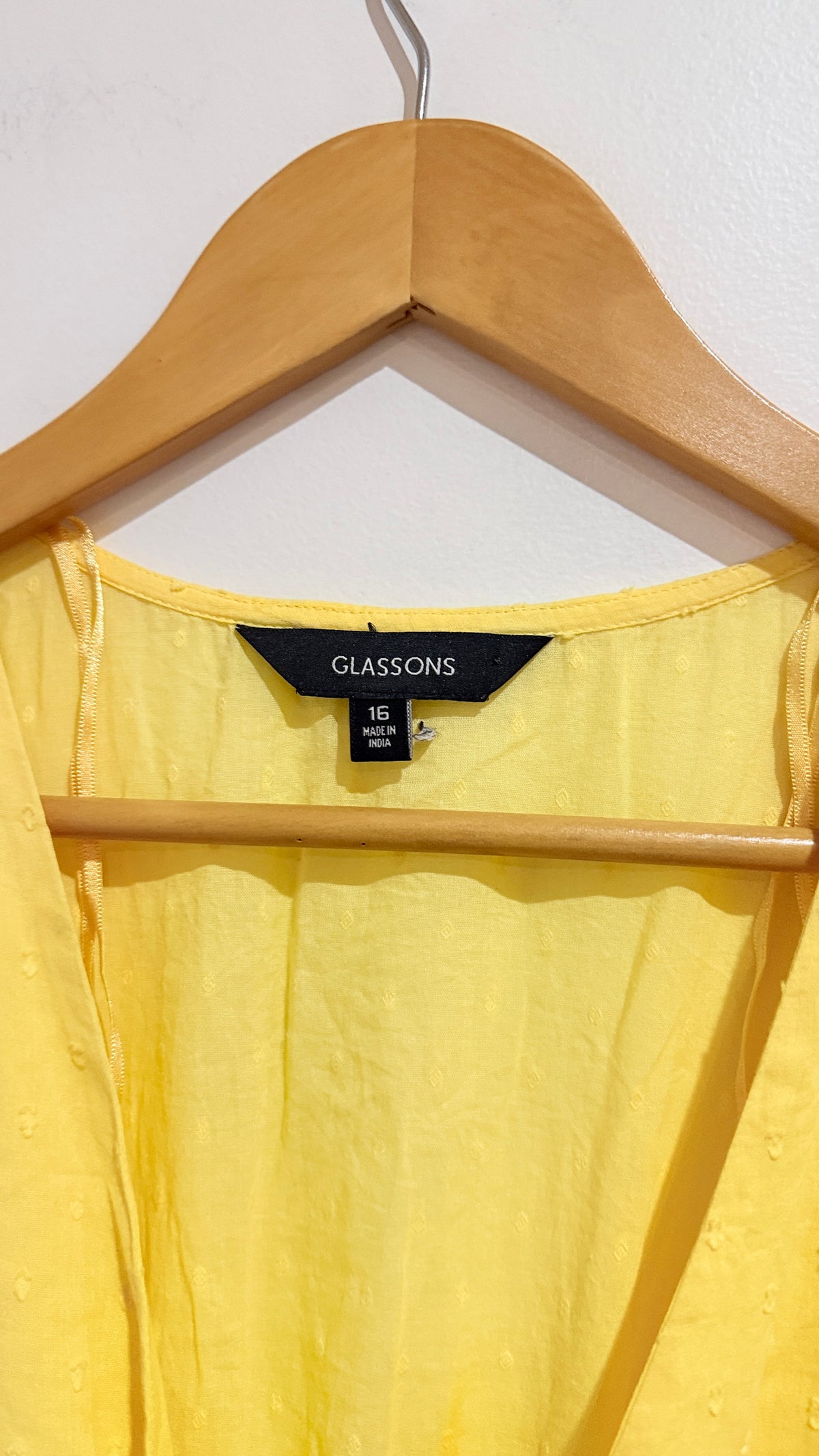 Glassons Yellow Button Front Dress Size 16