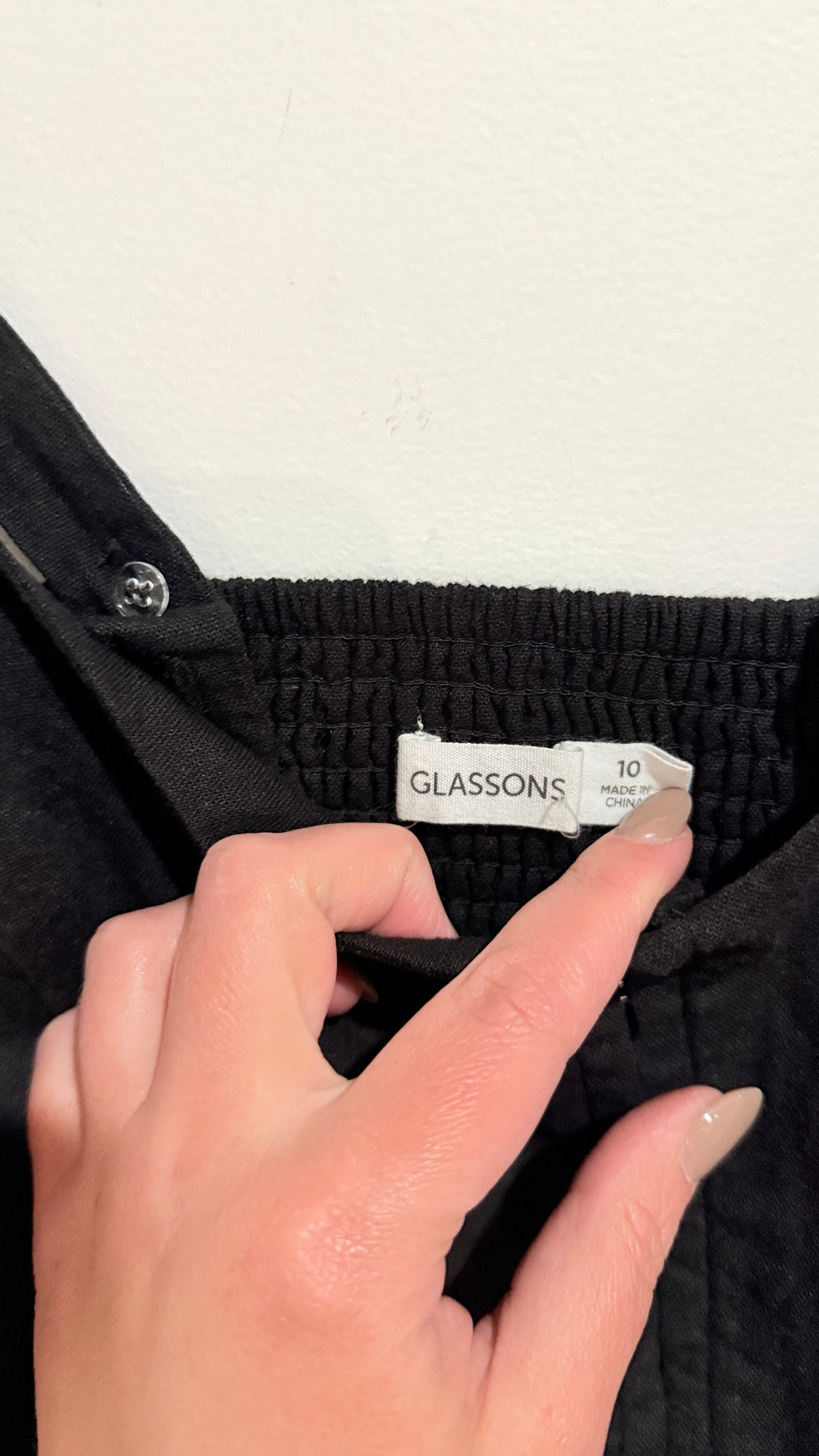 Glassons Black Linen Blend Crop Top Size 10