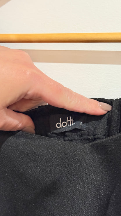 Dotti Black Cold Shoulder Strappy Top Size 6