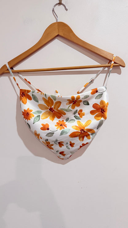 Glassons Orange Floral Tie Front Cami Size 6