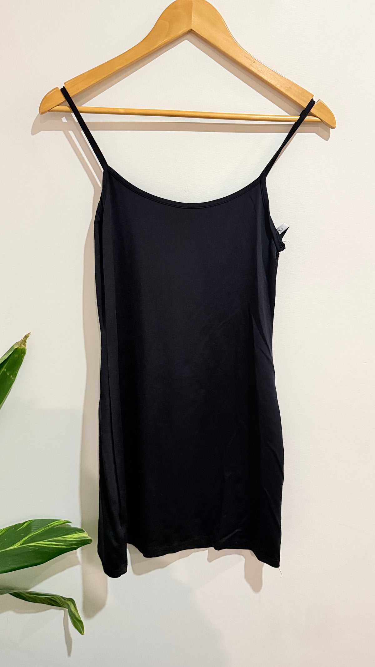 Max Essentials Black Strappy Slip Dress Size S