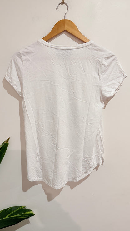Decjuba White Cherry Print T-Shirt Size S