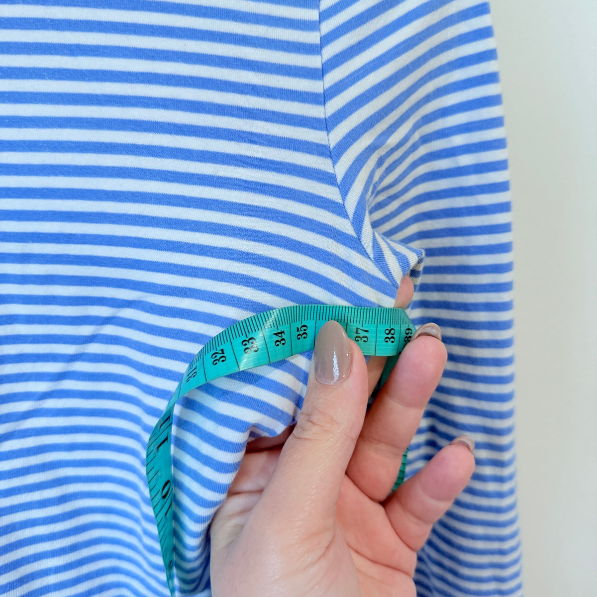 Michael Kors Blue and White Stripe Long Sleeve Top Size P (XS)