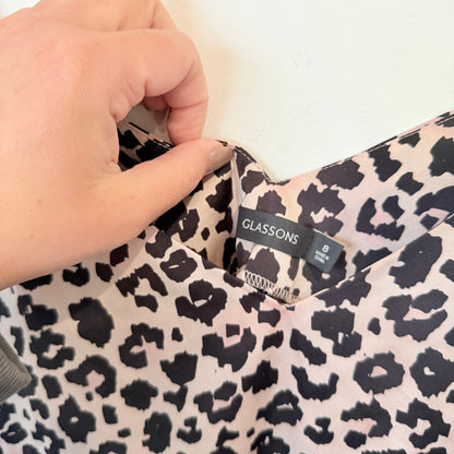 Glassons Pink Leopard Print Cami Size 8
