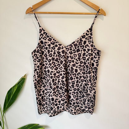 Glassons Pink Leopard Print Cami Size 8