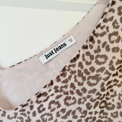 Just Jeans Beige Leopard Print Cami