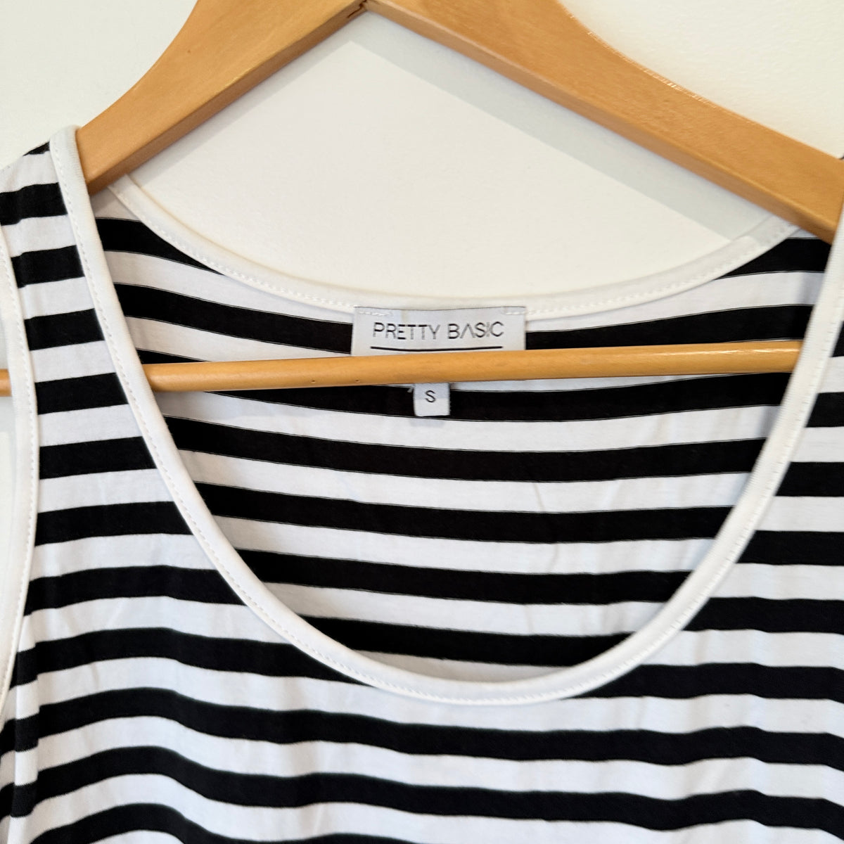 Pretty Basic by Augustine Black and White Stripe Tank Dress Size S
