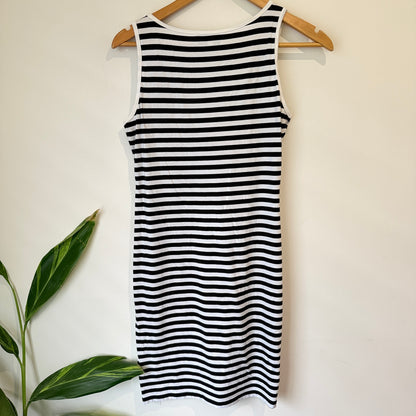 Pretty Basic by Augustine Black and White Stripe Tank Dress Size S