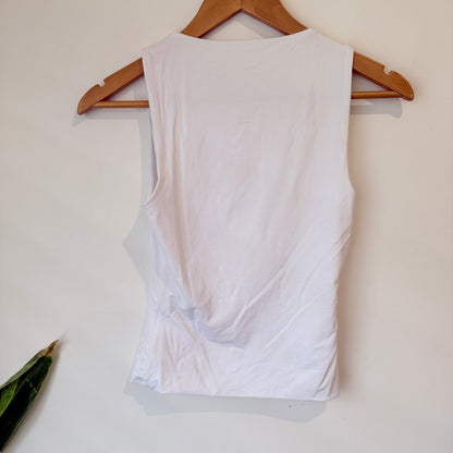 Kookai Size 6 White Sleeveless Top