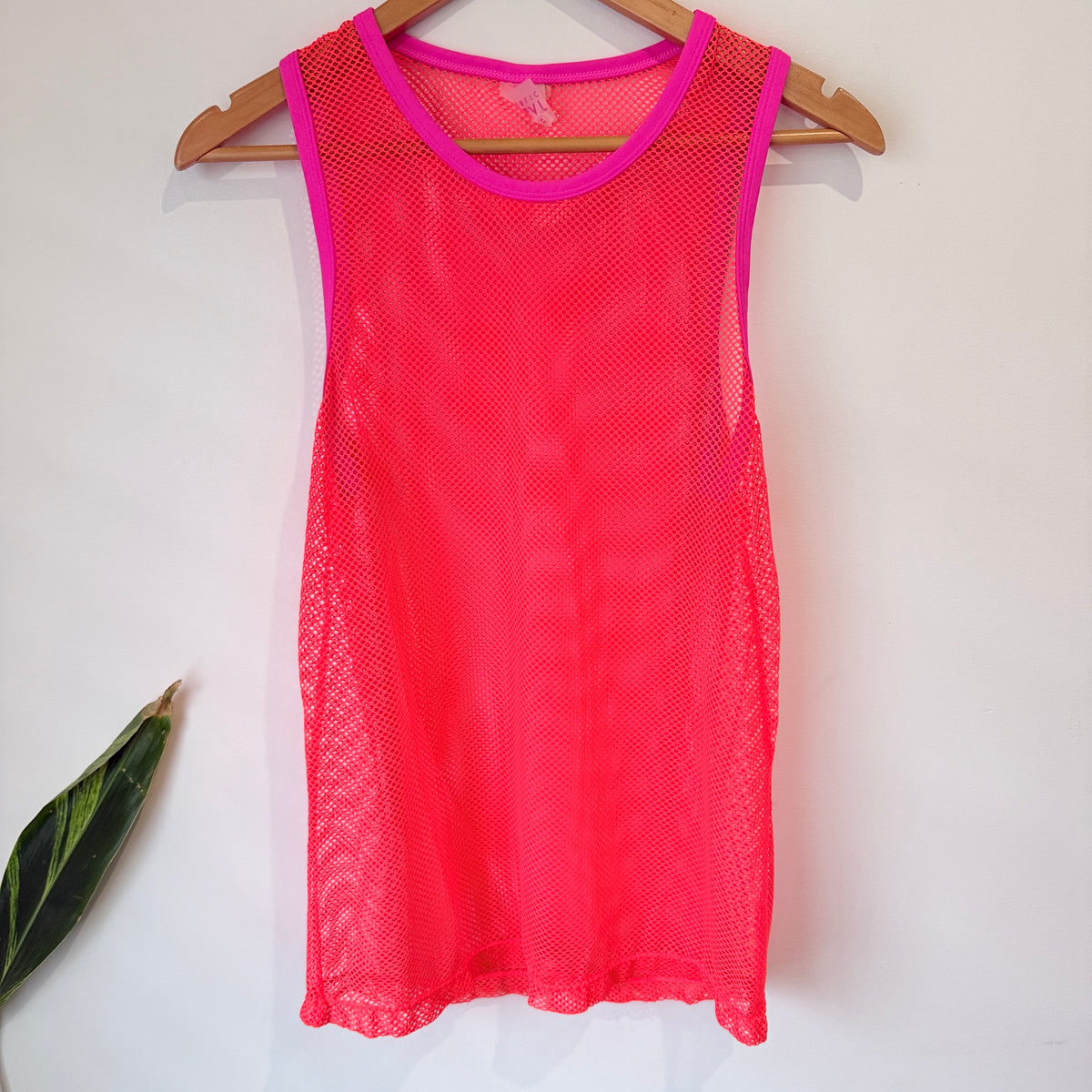 Sweat Republic Neon Pink Mesh Tank Size XS