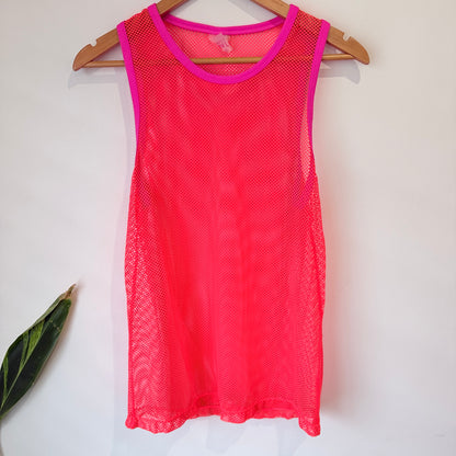 Sweat Republic Neon Pink Mesh Tank Size XS