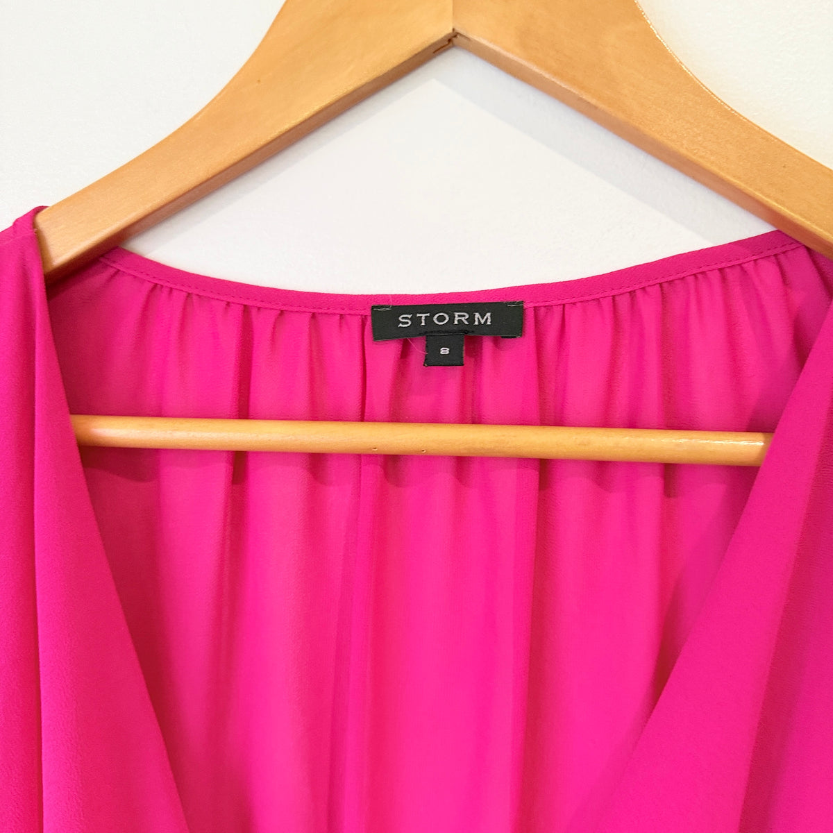 Storm Pink Draped Sleeveless Dress Size 8