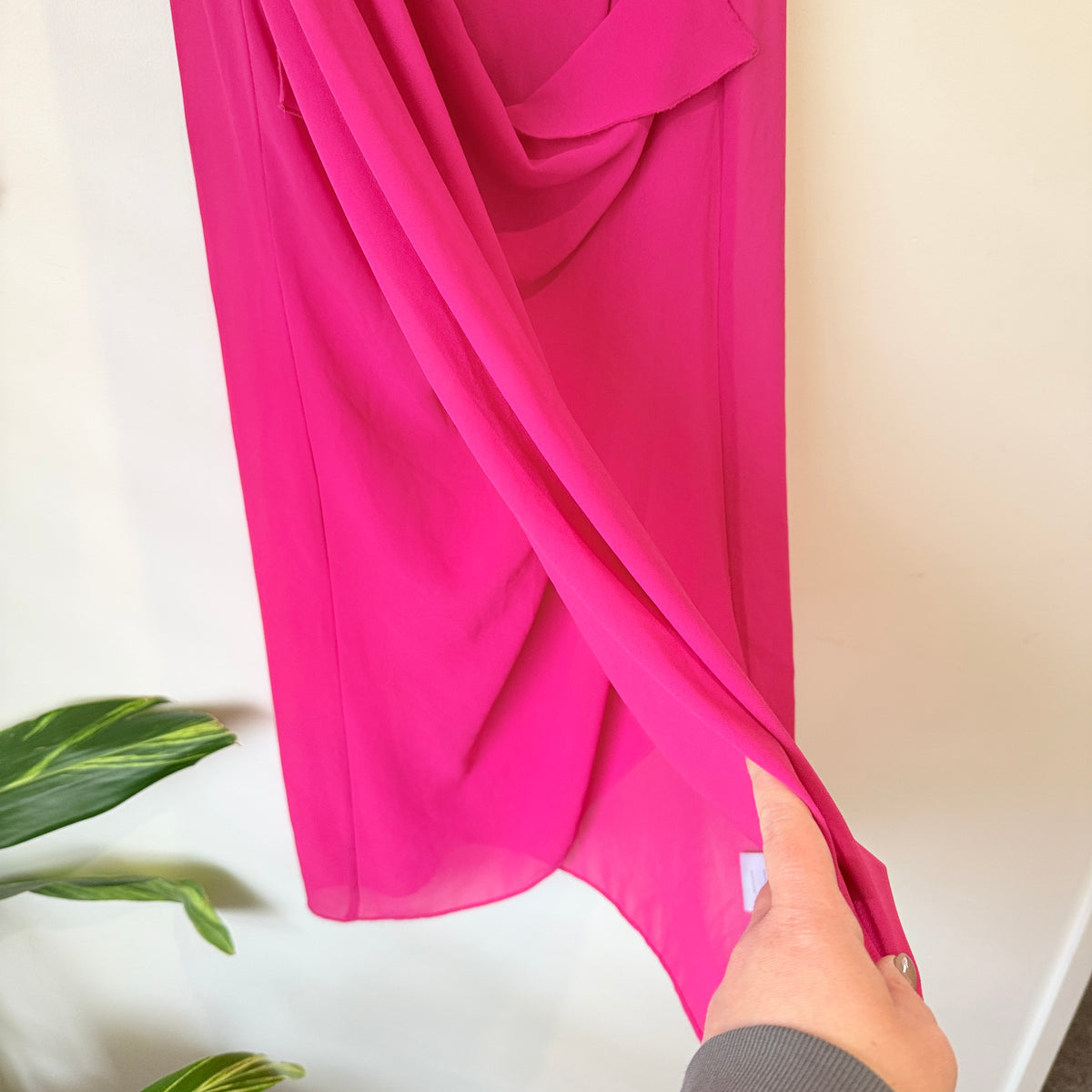 Storm Pink Draped Sleeveless Dress Size 8