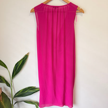 Storm Pink Draped Sleeveless Dress Size 8