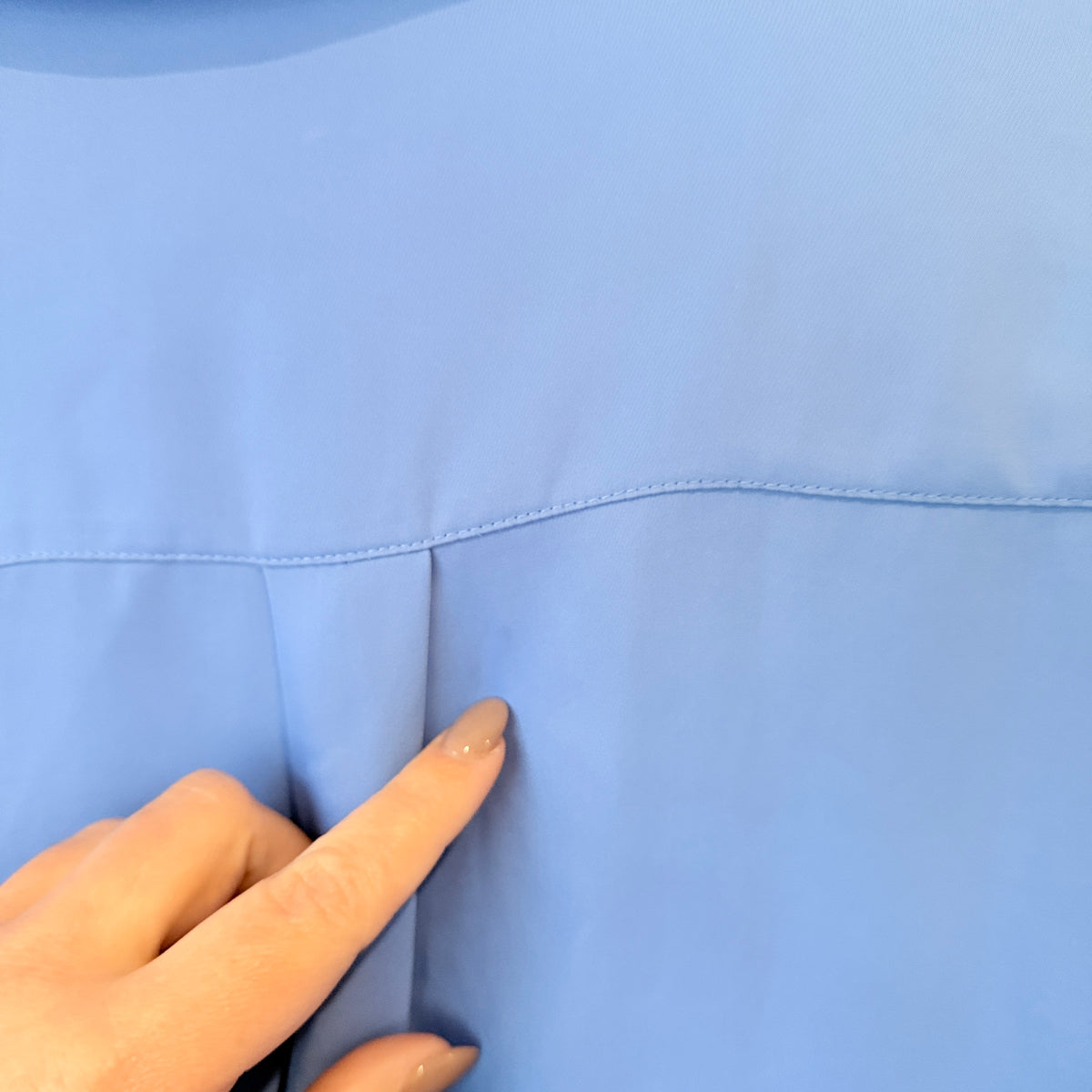 H&M Cornflower Blue Button Front Shirt Size 8