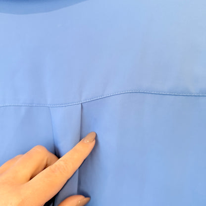 H&M Cornflower Blue Button Front Shirt Size 8