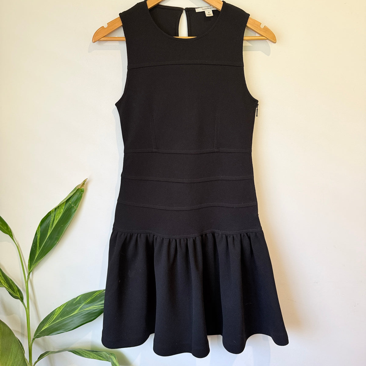 Country Road Black Textured Drop Waist Dress Size XS